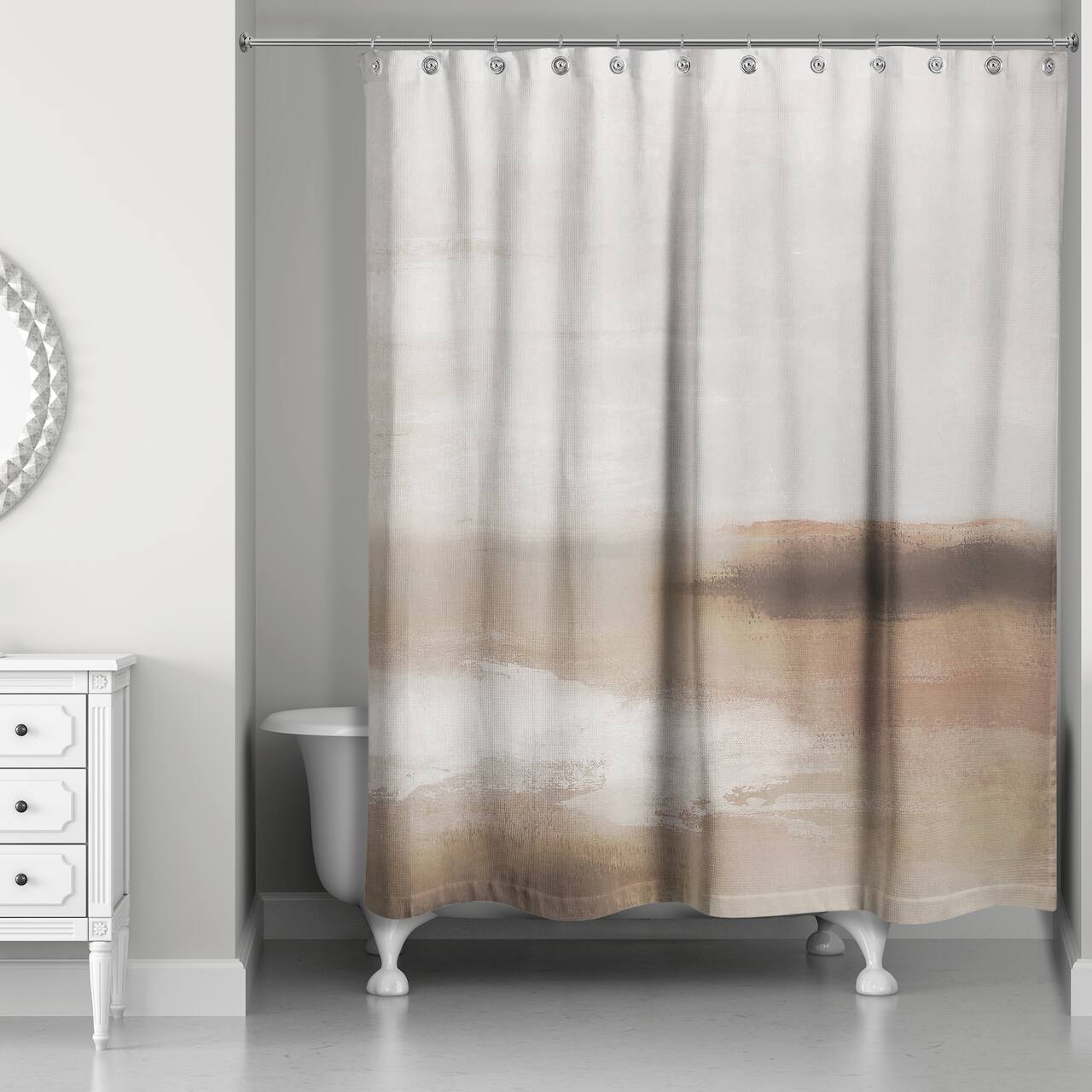 Soft Smooth Warm Abstract 71" x 74" Shower Curtain